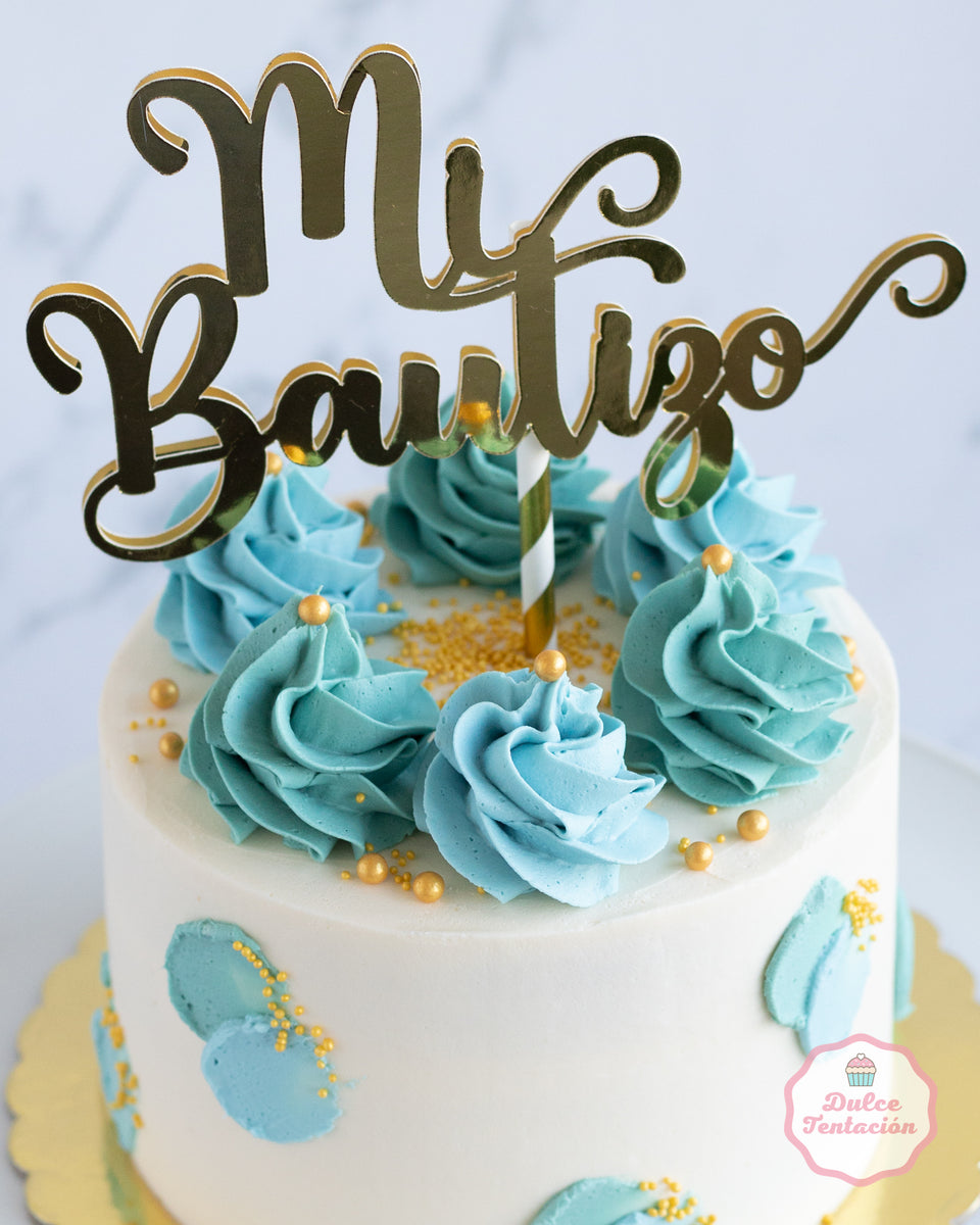 TARTA MI BAUTIZO (DORADO) desde 8/12 porciones – dulcetentacionmalaga, image size:960x1200